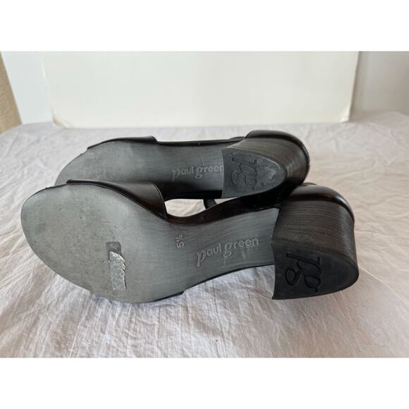 Paul Green Women's Black Ankle Strap Block Heels Sandals Size US 7.5/8 - Picture 6 of 7